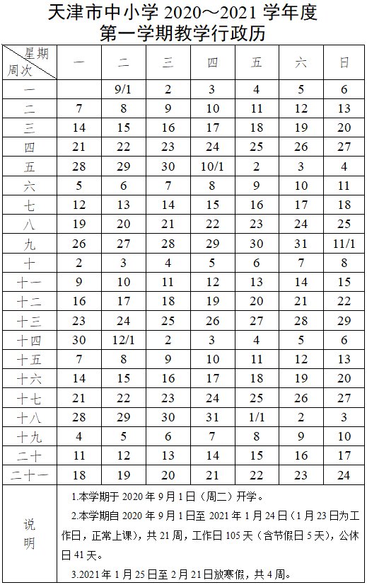 確定了！天津2021年中小學(xué)寒假放假時間表 家里有學(xué)生必看