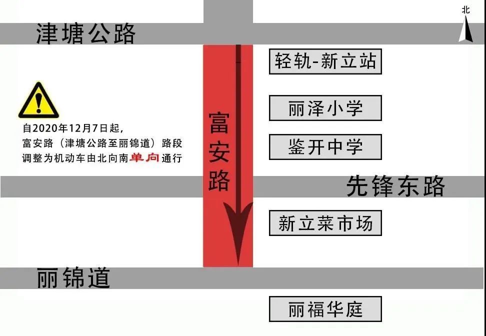 今日起 天津這條路調(diào)整為單行路