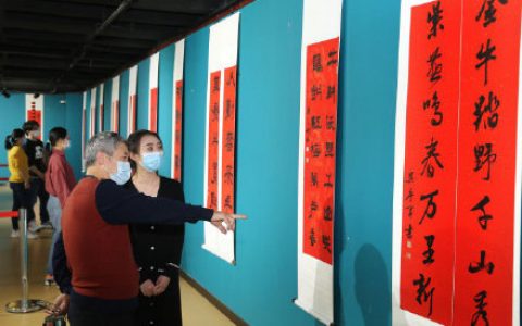 “金牛迎春”天津市春聯(lián)書法作品展在市群藝館開幕